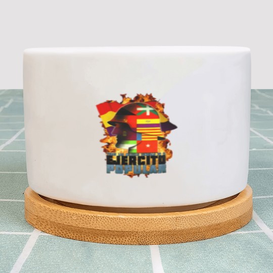 Discover Brigadas Internacionales No Pasaran Spanish Civil warr Red Star Raised Fist Revolution 3836 Plant Pots