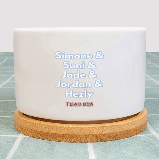 Discover USA Women's Gymnastics Simone Biles, Suni Lee, Jade Carey, Jordan Chiles Plant Pots