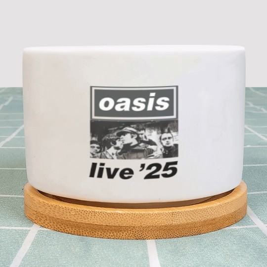 Discover Oasis Live 2025 World Tour  Unisex Plant Pots Oasis Band Plant Pots