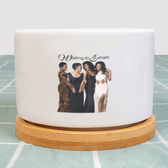 Discover Waiting To Exhale White Unisex Plant Pots, Friendly Plant Pots