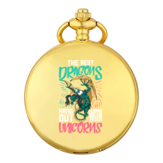 Discover The Best Dragons Hang Out With Unicorns Gift For A Pocket Watches