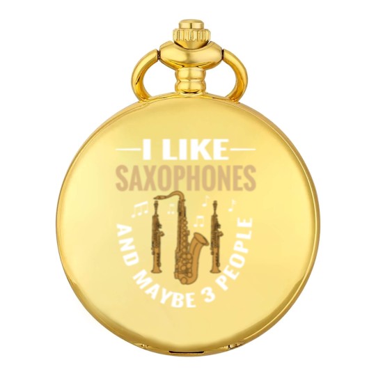 Discover Jazz Music Instrument Saxophone Boys Saxophonist Pocket Watches
