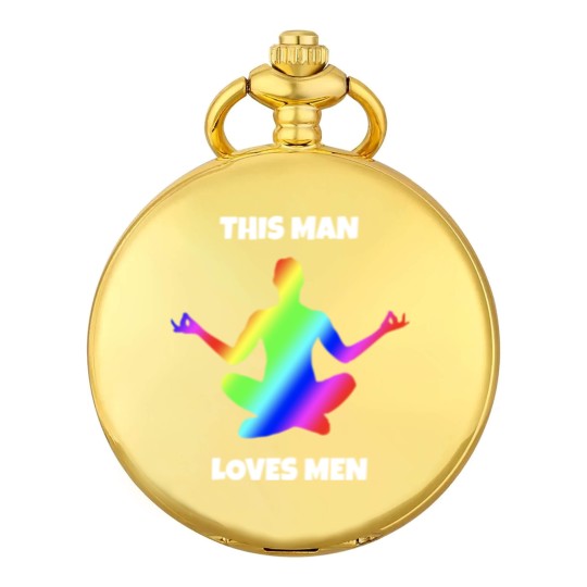 Discover This Man loves Men rainbow colors gay men Pocket Watches