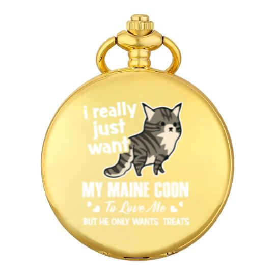 Discover Maine Coon Cat Lover Pocket Watches Pocket Watches