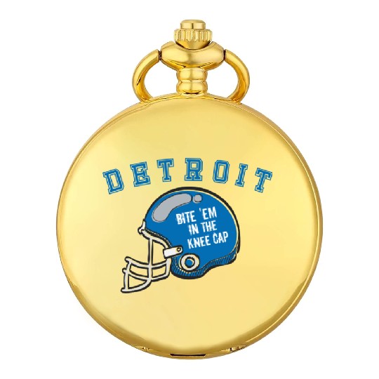 Discover Detroit Michigan Michigander Sunday Lion Kneecap Bite Fans Pocket Watches