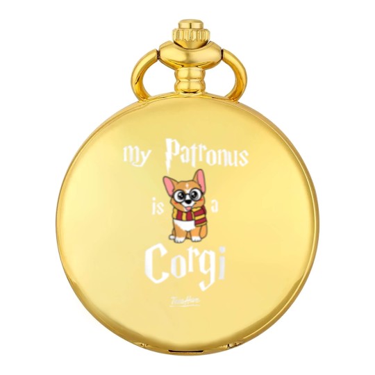 Discover My Patronus Is A Corgi Funny Corgi Novelty Cute C Pocket Watches
