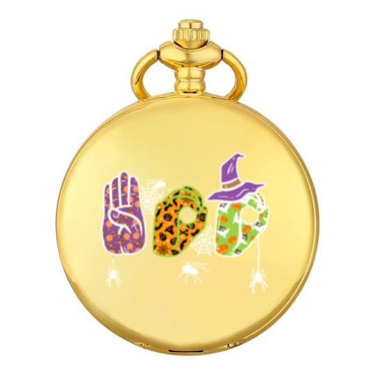Discover Boo American Sign Language Pride ASL Halloween Pocket Watches