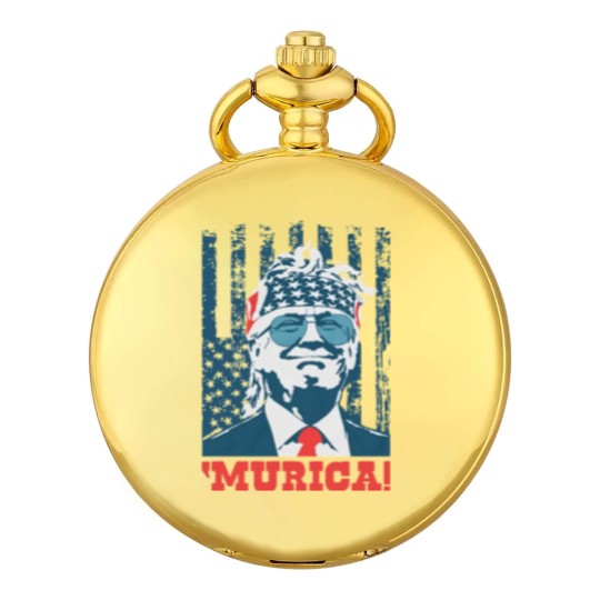 Discover Donald Trump Pocket Watches Murica 4th of July Patriotic American Party USA Pocket Watches
