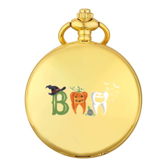 Discover Boo Dentist Pumpkin Costume Dental Assistant Halloween Pocket Watches