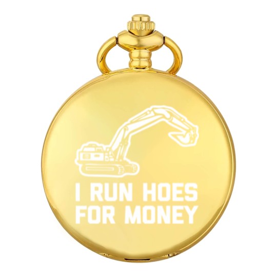 Discover I Run Hoes For Money Construction Worker Humor Pocket Watches