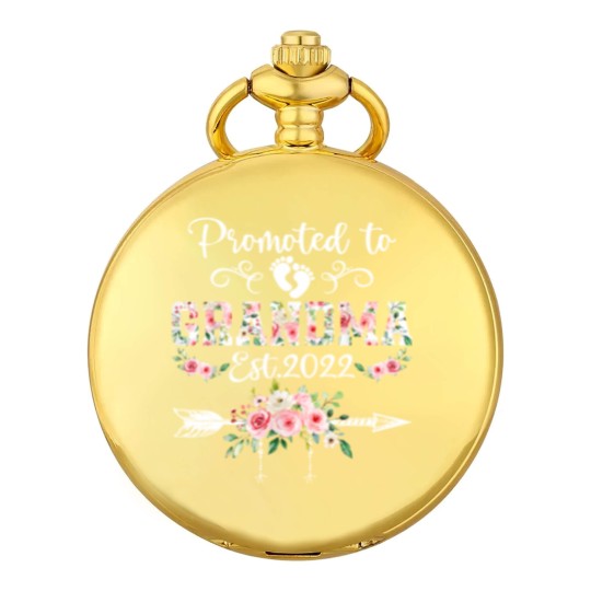 Discover Promoted To Grandma Floral Leveled Up To Grandma Pocket Watches