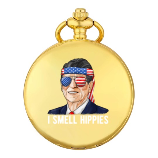 Discover Reagan Ronald Pocket Watches Conservative President I Smell Hippies Pocket Watches