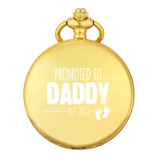 Discover Promoted to Daddy 2022 Soon to be Dad Husband Gift Pocket Watches