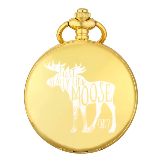 Discover I Just Really Like Moose Stuff Christmas Pocket Watches