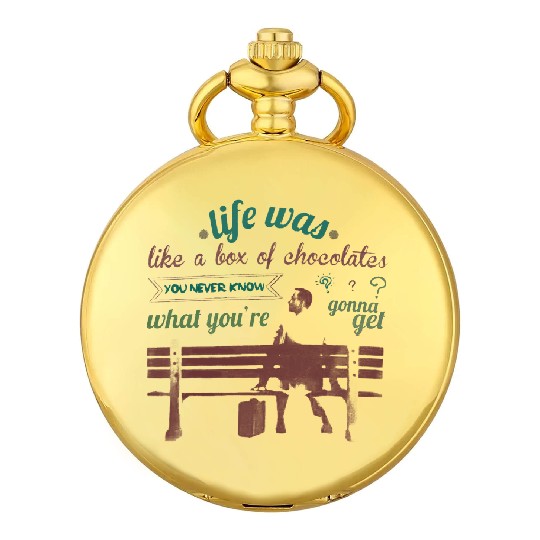 Discover Life is Like A Box of Chocolates  Unisex Pocket Watches
