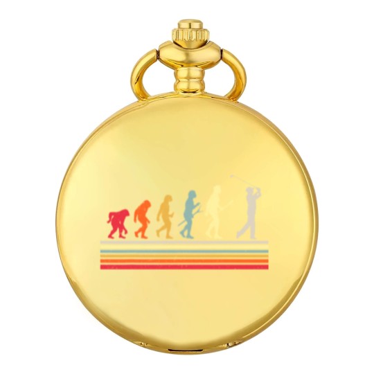 Discover Retro Golf Evolution Gift For Golfers & Golf Players Pocket Watches