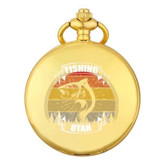Discover Vintage Sunset Trees Fishing Utah Pocket Watches