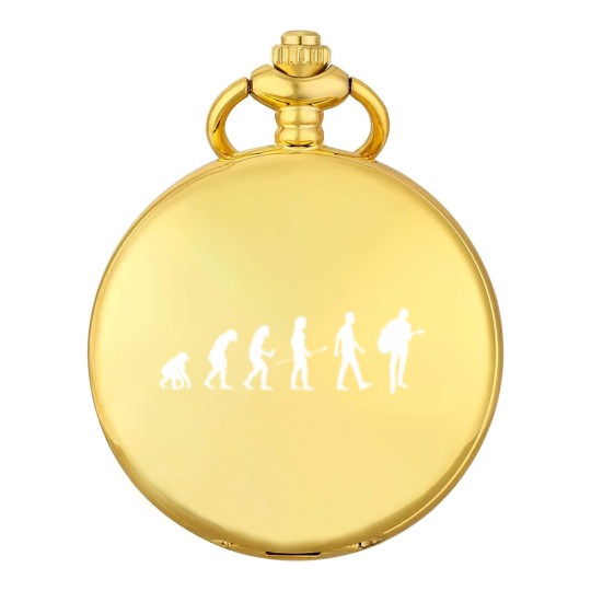 Discover Acoustic Guitar Player Evolution Guitarist Gift Pocket Watches