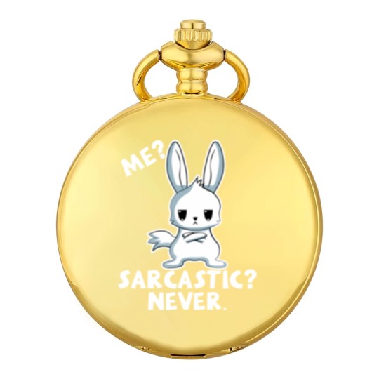 Discover Funny Bunny Me Sarcastic Never Rabbit Gift Pocket Watches
