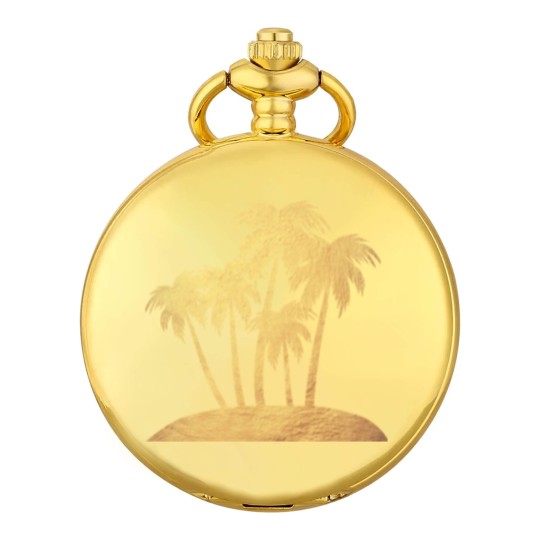 Discover Palm Gold Beach Vacation Island Luxury Summer Sun Pocket Watches
