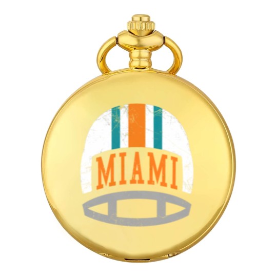 Discover Miami Retro Helmet - Aqua - Dolphins - Pocket Watches