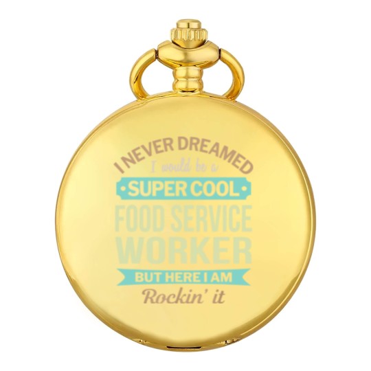 Discover Food Service Worker Gift Funny Appreciation Pocket Watches