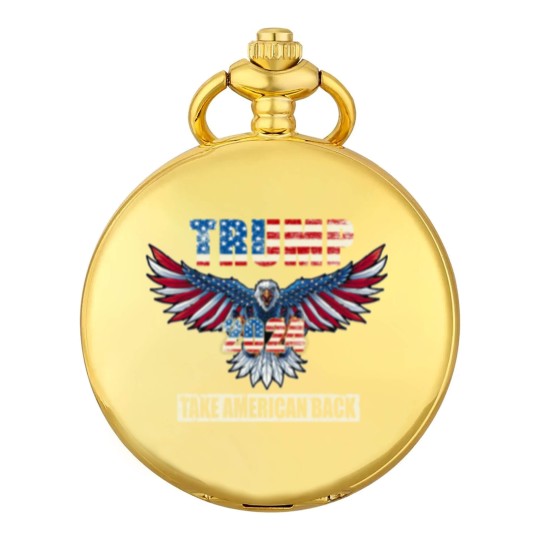 Discover Trump 2024 Flag Take America Back Men Women - Trump 2024 Pocket Watches