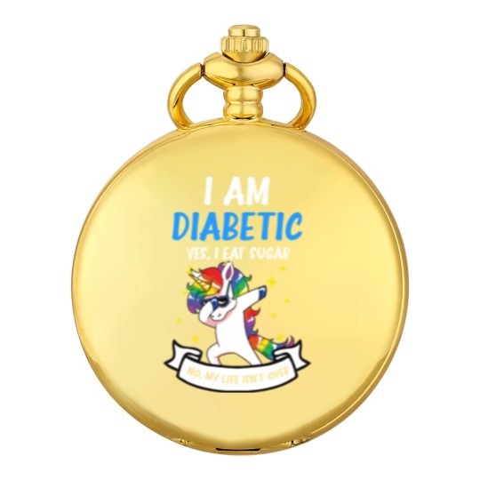 Discover Type 1 Diabetes Pocket Watches | Yes I Eat Sugar No Life Not Over - Type 1 Diabetes - Pocket Watches
