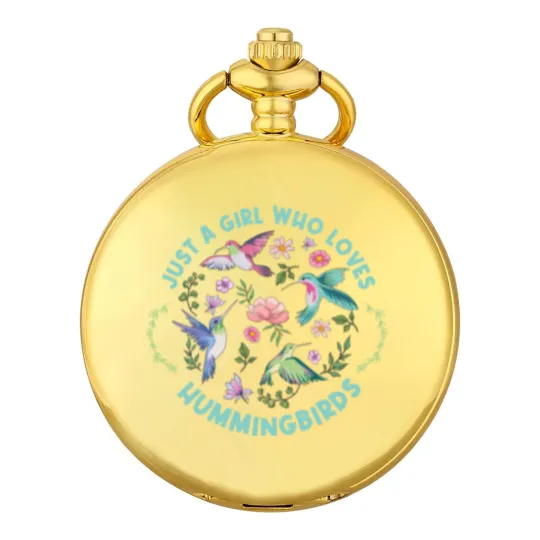 Discover Just A Girl Who Loves Hummingbirds Pocket Watches
