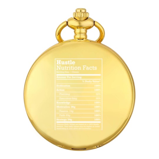 Discover Hustle meme Pocket Watches Hustle Nutrition Facts