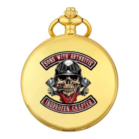 Discover Sons With Arthritis Ibuprofen Chapter Funny Biker Skull Pocket Watches