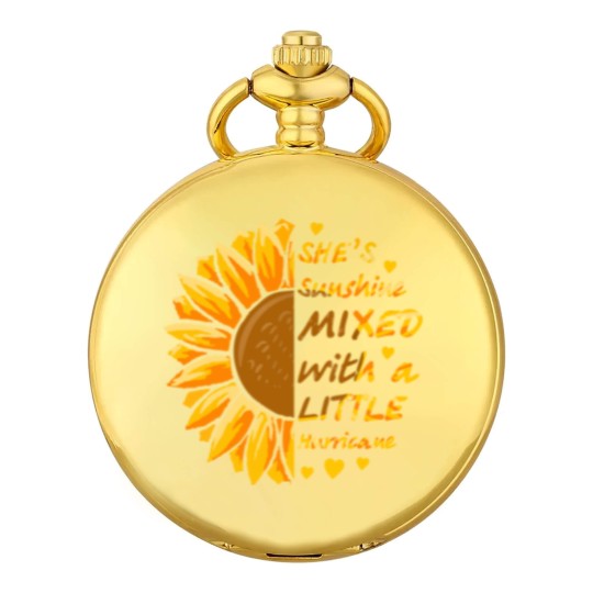 Discover She's Sunshine Mixed With A Littles Hurricane Sunflower Pocket Watches