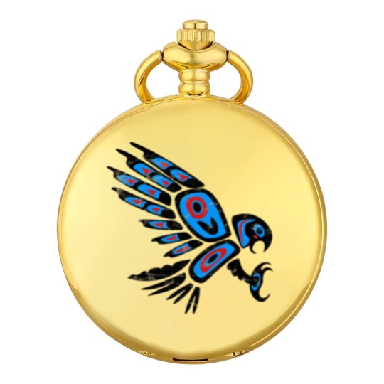 Discover native american red tailed hawk bird Totem tribal Pocket Watches