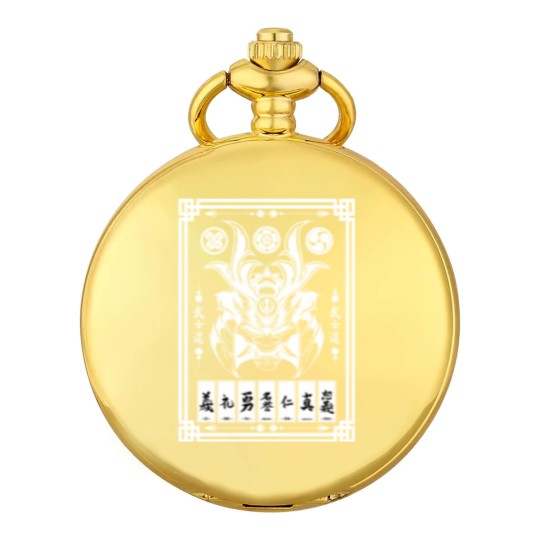Discover Japanese Anime Kitsune Mask Samurai Oni Kanji Pocket Watches