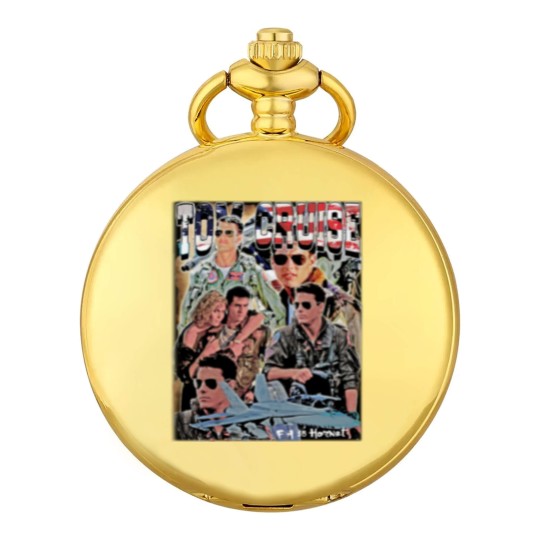 Discover Tom Cruise Pocket Watches Action Movie Fans Graphic Pocket Watches Homage Pocket Watches American Actor Classic 90s Retro Vintage Gift