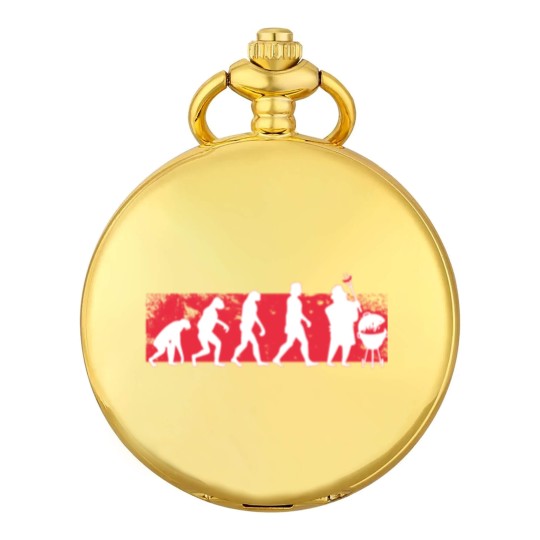Discover Grill Evolution BBQ Grilling Meat Gift For Dad Pocket Watches