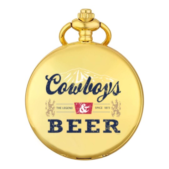 Discover Cowboys And Beer Pocket Watches, Vintage Vibe Western Pocket Watches