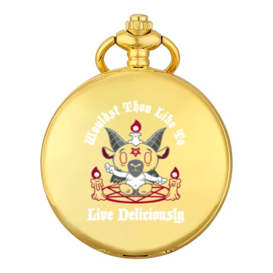 Discover Live Deliciously - Creepy Cute - Satanic Goat - Occult - Witch - Satan - Pocket Watches