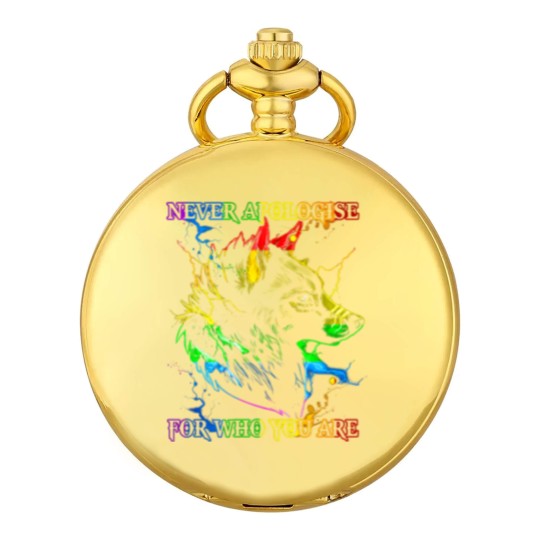 Discover Rainbow Wolf Pocket Watches Gay Wolfs Rainbow Wolfs skin Gay Pride LGBT