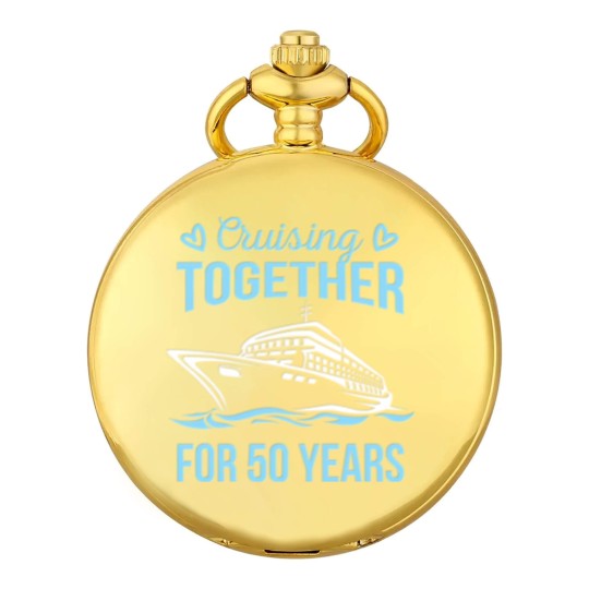 Discover Wedding Anniversary Cruising Together For 50 Years Pocket Watches