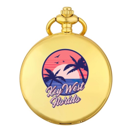 Discover Key West Florida Sunset Beach Summer Seawaves Pocket Watches