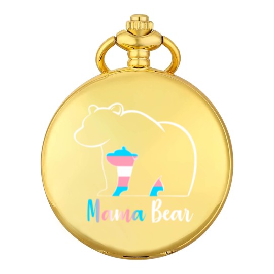 Discover LGBT Mama Bear Transgender Pride Equal Rights Rainbow Flag Pocket Watches