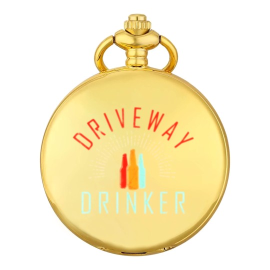 Discover Driveway Drinker Pocket Watches Retro Vintage Funny Pocket Watches