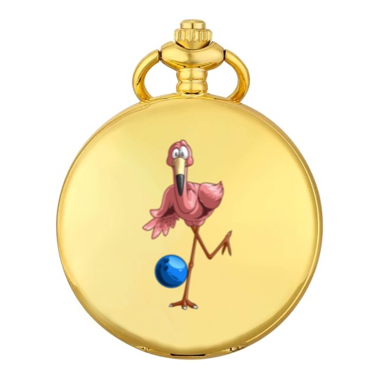 Discover Cool Bowling Flamingo | Funny Shorebirds Lover Player Gift Pocket Watches