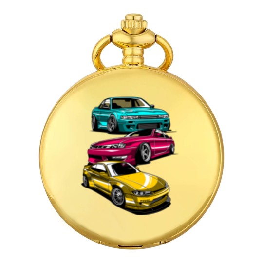 Discover JDM Legend Retro Gaming Racecar Tuning Car Pocket Watches
