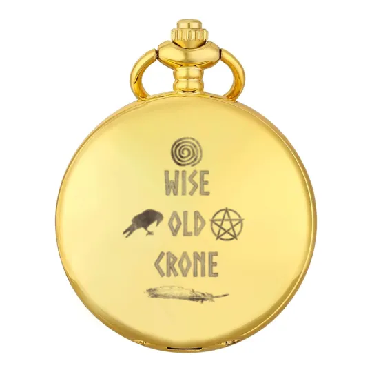 Discover Wise Old Crone Wicca Pagan Triple Goddess Feminist Pocket Watches