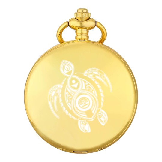 Discover Hawaii Turtle Tribal Art Pocket Watches