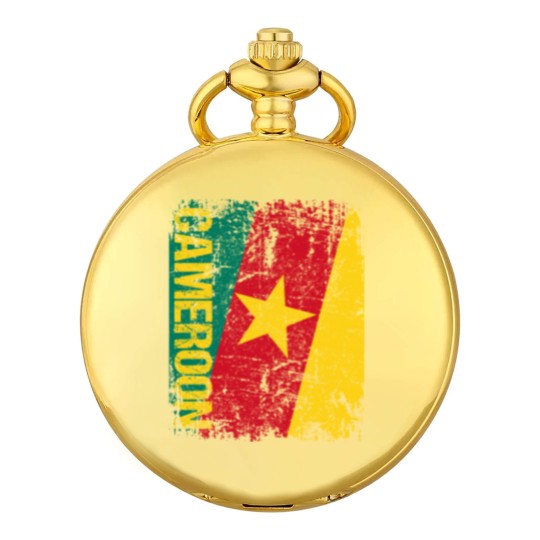 Discover Cameroon Flag Vintage Distressed Pocket Watches