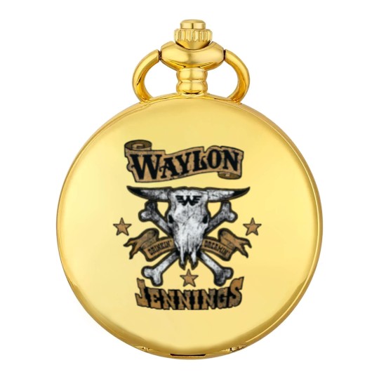 Discover Waylon Jennings Logo Design Classic Pocket Watches