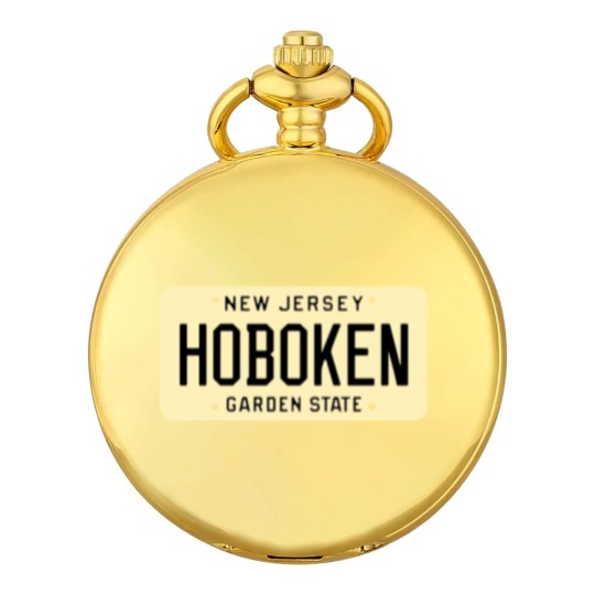 Discover Hoboken New Jersey License Plate Pocket Watches
